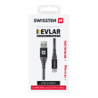 Câble données et chargement Swissten Kevlar USB/USB-C 1,5 m