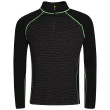 T-shirt fonctionnel homme Zulu Merino 240 Zip Long noir/vert Black/Green