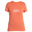 T-shirt fonctionnel femme Icebreaker Women Merino 150 Tech Lite III SS Tee IB Grown Naturally orange Tang