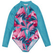 Maillot bain enfant Regatta Kids L/S SwimSuit bleue Tahoe Blue/Tahoe Blue Tropical Leaf