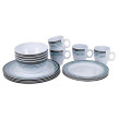 Set de vaisselle Bo-Camp Dinner set 16 bleu / blanc White/Navy