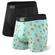 Caleçon Saxx Vibe Boxer Brief 2Pk vert / bleu Black/SurfSantas