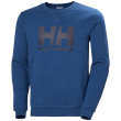 Sweat-shirt homme Helly Hansen Hh Logo Crew Sweat bleue 606 Deep Fjord