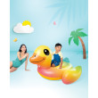 Matelas gonflable canard Intex Baby Duck Ride-On