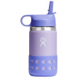 Bouteille enfant Hydro Flask Kids Wide Mouth 12 oz Straw Lid/Boot violet wisteria