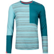 T-shirt fonctionnel femme Ortovox W's 185 Rock'N'Wool Long Sleeve bleu clair IceWaterfall