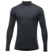 T-shirt homme Devold Hiking Half Zip Neck vert Black