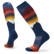 Chaussettes de ski Smartwool W Ski Targeted Cushion Pattern OTC 2023 bleu / orange alpine blue