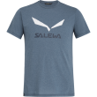 T-shirt homme Salewa Solidlogo Dri-Rel M S/S Tee girs FlintStoneMelange