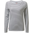 T-shirt femme Craghoppers NL Erin LS Top blanc / gris BlueNavy Str