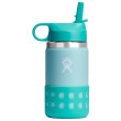 Bouteille enfant Hydro Flask Kids Wide Mouth 12 oz Straw Lid/Boot vert clair dew