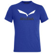 T-shirt homme Salewa Solidlogo Dri-Rel M S/S Tee bleu / bleue claire Electric Melange