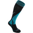 Chaussettes hautes femme Bridgedale Ski Midweight Women's gris / bleu Gunmetal/Turquoise