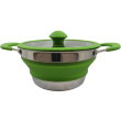 Pot Vango Cuisine 1.5L Non-Stick Casserole argenté / vert herbal