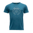 T-shirt homme Devold 1853 Man Tee bleue Blue Melange