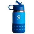 Bouteille enfant Hydro Flask Kids Wide Mouth 12 oz Straw Lid/Boot bleu foncé Lake