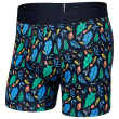 Caleçon Saxx Droptemp Cooling Cotton Boxer Brief Fly bleu / vert PopFlora/Blue