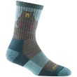 Chaussettes femme Darn Tough Bear Town Micro Crew Lightweight With Cushion bleue aqua