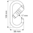 Mousqueton Camp Steel Oval Pro 2Lock