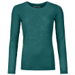 T-shirt femme Ortovox 185 Merino Tangram Ls W green pacific green