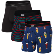 Caleçon Saxx Daytripper Boxer Brief Fly 3Pk vert / bleu brewdolph/gent stripe/blk