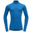 T-shirt homme Devold Hiking Half Zip Neck bleue Skydiver