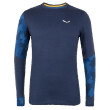 T-shirt homme Salewa Cristallo Warm Amr M L/S Tee. bleu foncé NavyBlazer