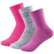 Chaussettes enfant Devold Daily Light Kid Sock 3pk rose GirlMix