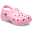 Pantoufles femme Crocs Classic Platform Clog W rose Flamingo