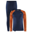 Ensemble homme Craft Core Warm Baselayer bleu foncé Blaze-Chestnut