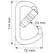 Mousqueton Camp Steel D Pro 2Lock