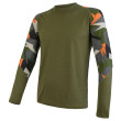 T-shirt fonctionnel homme Sensor Merino Impress dl.r. green Safari/Camo