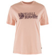 T-shirt femme Fjällräven Lush Logo T-shirt W rose clair Chalk Rose