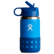 Bouteille enfant Hydro Flask Kids Wide Mouth 12 oz Straw Lid/Boot bleue LAKE