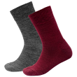 Chaussettes enfant Devold Daily Merino Medium Sock 2Pk Kid rouge BEETROOT MIX