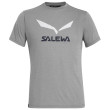 T-shirt homme Salewa Solidlogo Dri-Rel M S/S Tee gris claire HeatherGray