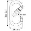 Mousqueton Camp Oval Pro Lock