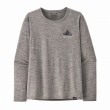 T-shirt femme Patagonia W's L/S Cap Cool Daily Graphic Shirt - Lands girs Chouinard Crest: Feather Grey