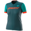 Maillot vélo femme Dynafit Ride Light S/S Fz Tee W bleue petrol ocean