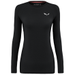 T-shirt femme Salewa Cristallo Warm Amr W L/S Tee. noir / blanc Black Out