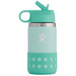 Bouteille enfant Hydro Flask Kids Wide Mouth 12 oz Straw Lid/Boot turquoise Paradise