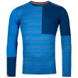 T-shirt fonctionnel homme Ortovox 185 Rock'N'Wool Long Sleeve bleue JustBlue