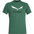 T-shirt homme Salewa Solidlogo Dri-Rel M S/S Tee green MyrtleMelange