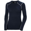 T-shirt fonctionnel femme Helly Hansen W Lifa Merino Midweight Crew bleu foncé Navy