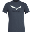 T-shirt homme Salewa Solidlogo Dri-Rel M S/S Tee bleu foncé OmbreBlueMelange