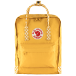 Sac à dos Fjällräven Kånken jaune OchreChessPattern