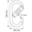 Mousqueton Camp Oval Pro 3Lock