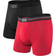 Caleçon Saxx Vibe Boxer Brief 2Pk noir / rouge Black/Red