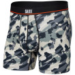 Caleçon Saxx Non-Stop Stretch Cotton Boxer Brief Fly blanc / gris PopGrungeCamo/Graphite