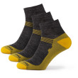 Chaussettes Zulu Merino Lite Women 3 pack gris / jaune